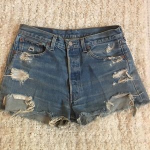 Distressed Levi Shorts
